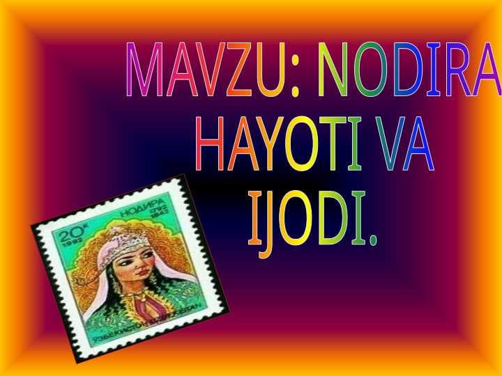 NODIRA