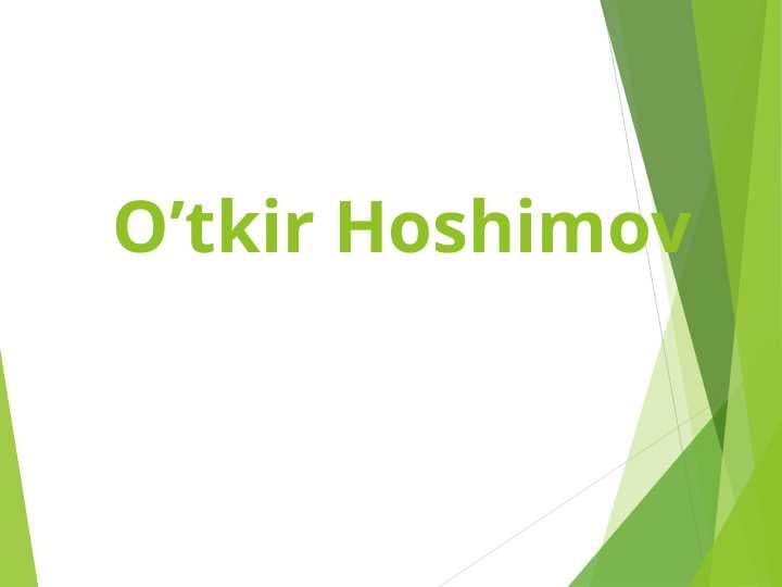 O’tkir Hoshimov (2)