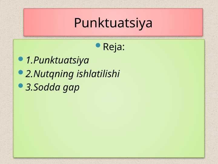 Punktuatsiya