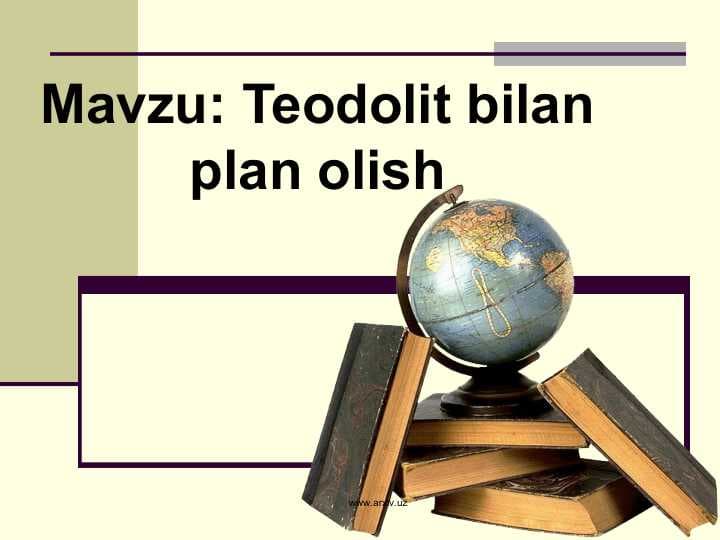 Teodolit bilan plan olish