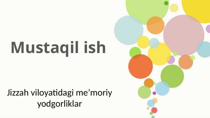 Jizzah viloyatidagi me’moriy yodgorliklar