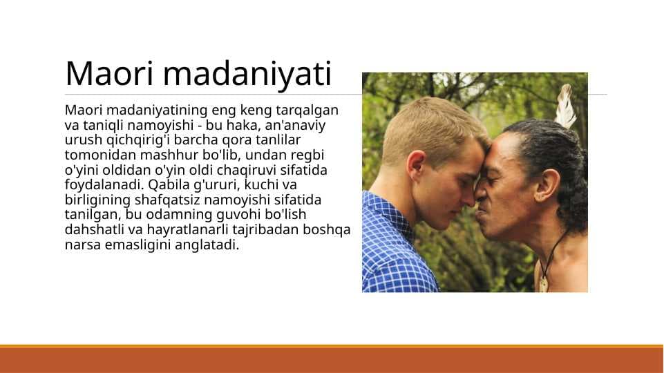Maori madaniyati