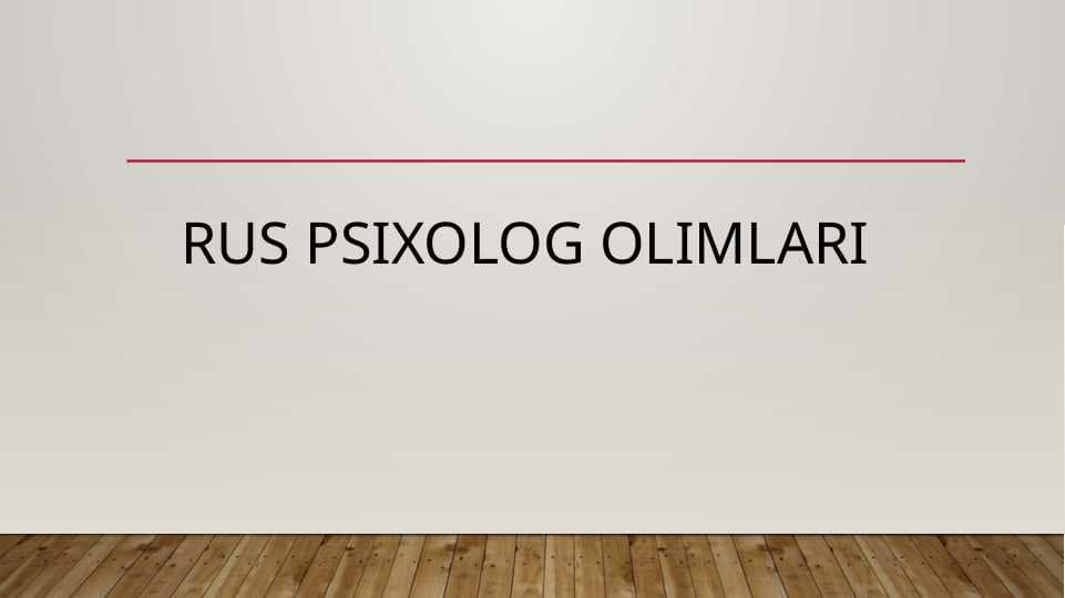 Rus psixolog olimlari