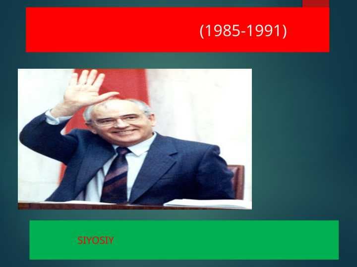 SSSRdagi qayta qurish (1985-1991