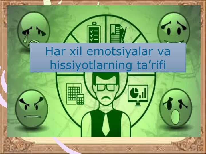 Har xil emotsiyalar va hissiyotlarning ta’rifi — копия