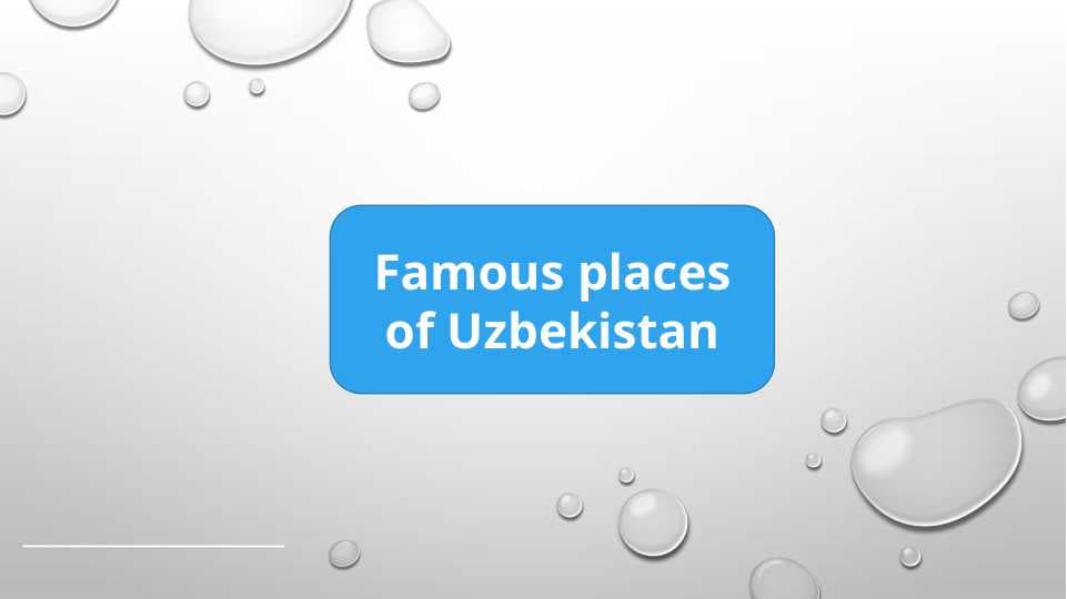 Famous places of Uzbekistan