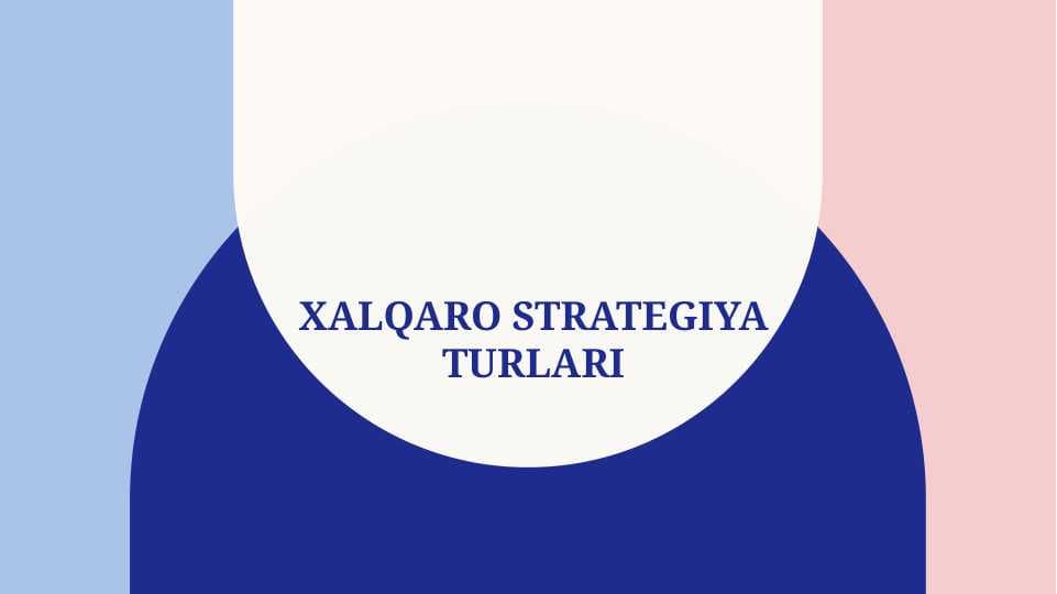 Xalqaro strategiya turlari