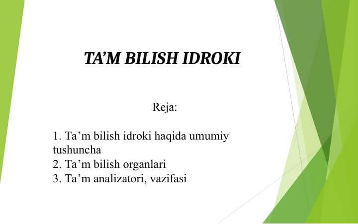 TA’M BILISH IDROKI