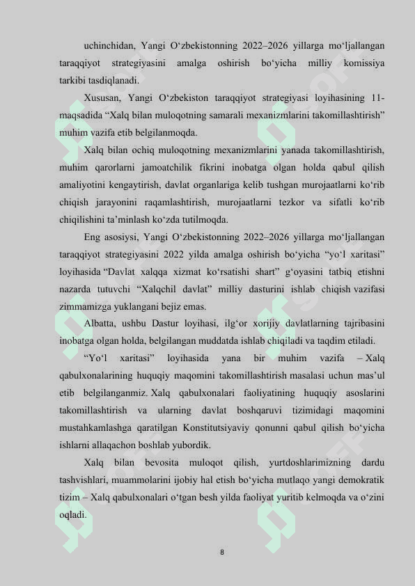 2022-2026 yillarda O'zbekistonda innovatsiya rivojlanish strategiyasida