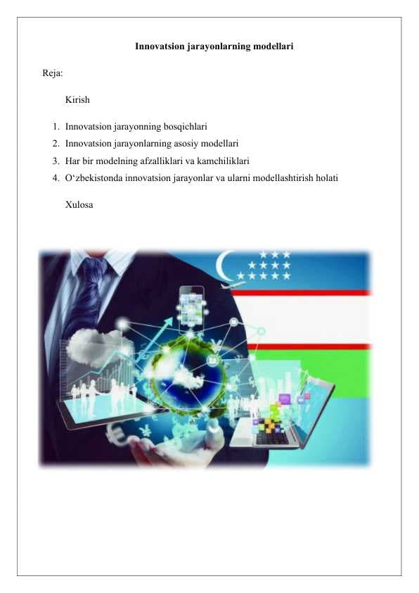 Innovatsion jarayonlarning modellari