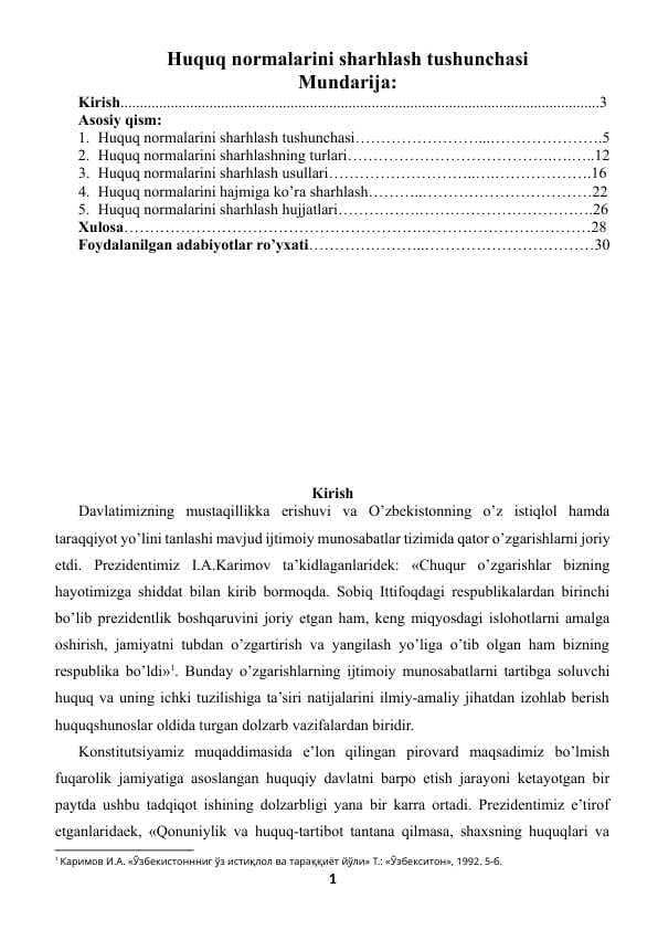 Huquq normalarini sharhlash tushunchasi