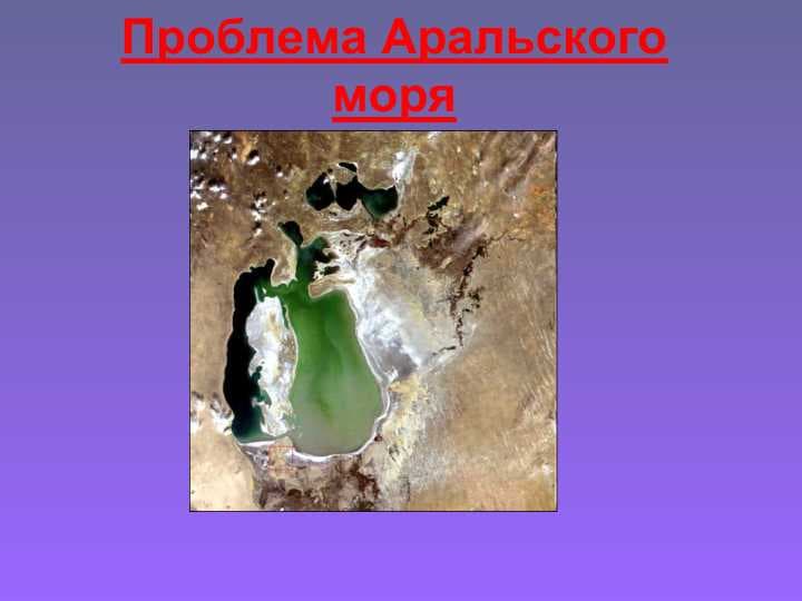 Проблема Аральского моря