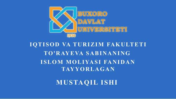 Islom bankining rivojlanish istiqbollari