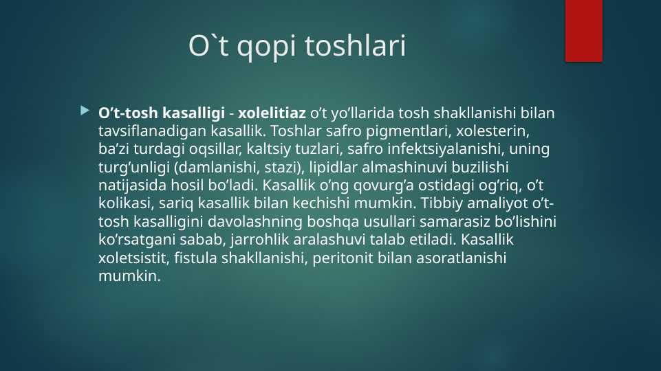O't qopi toshlari