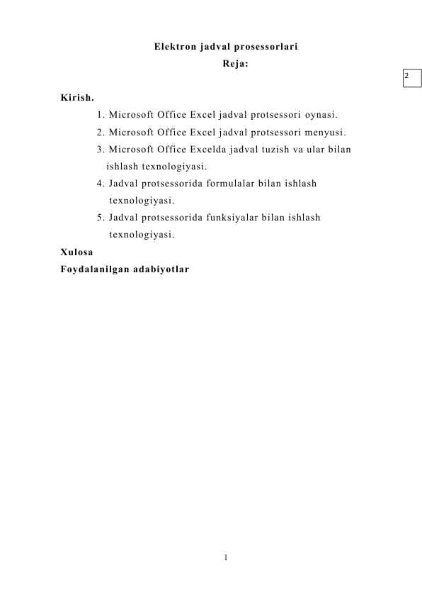 Elektron jadval prosessorlari