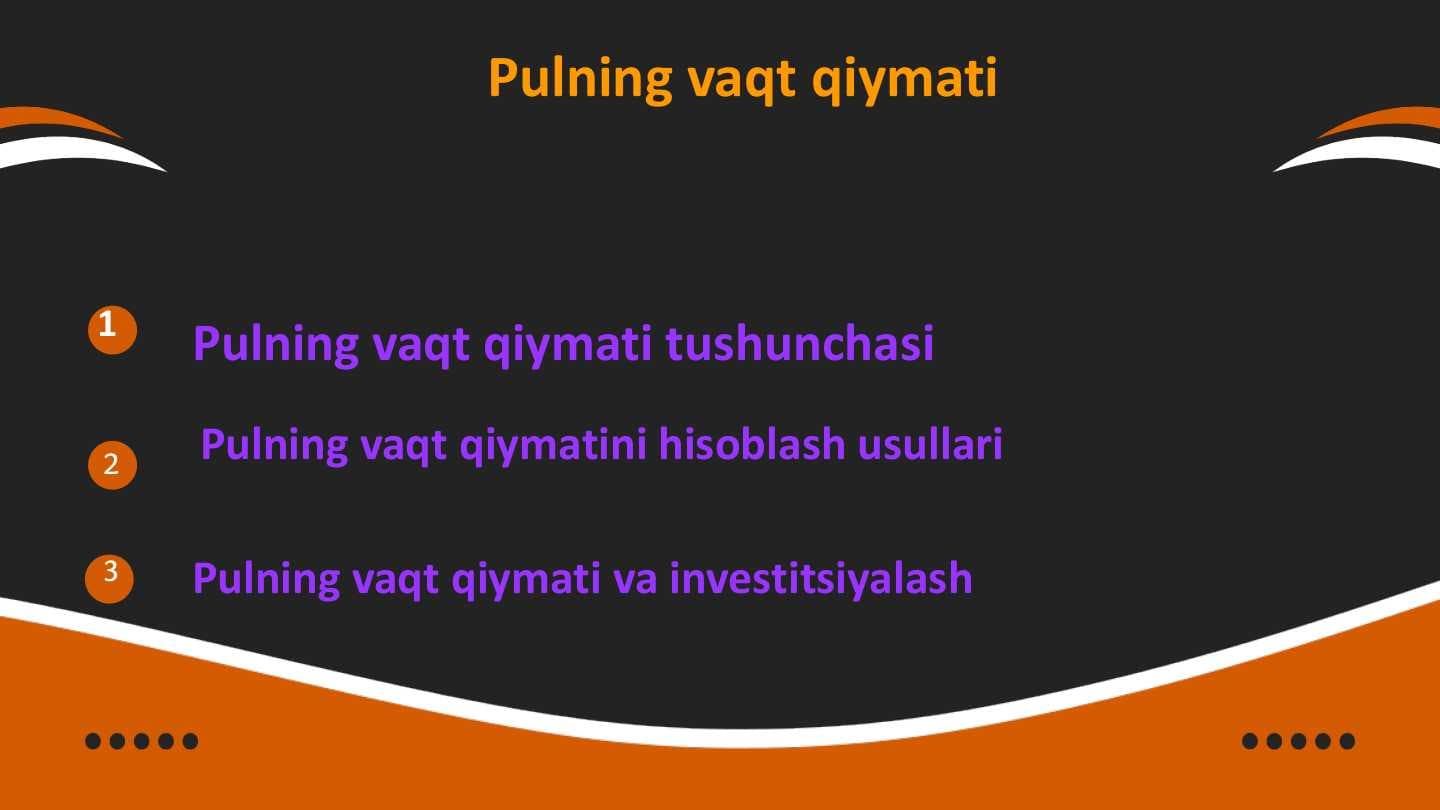 Pulning vaqt qiymati