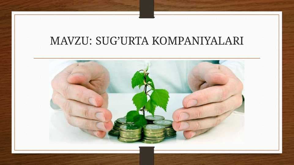 SUG’URTA KOMPANIYALARI