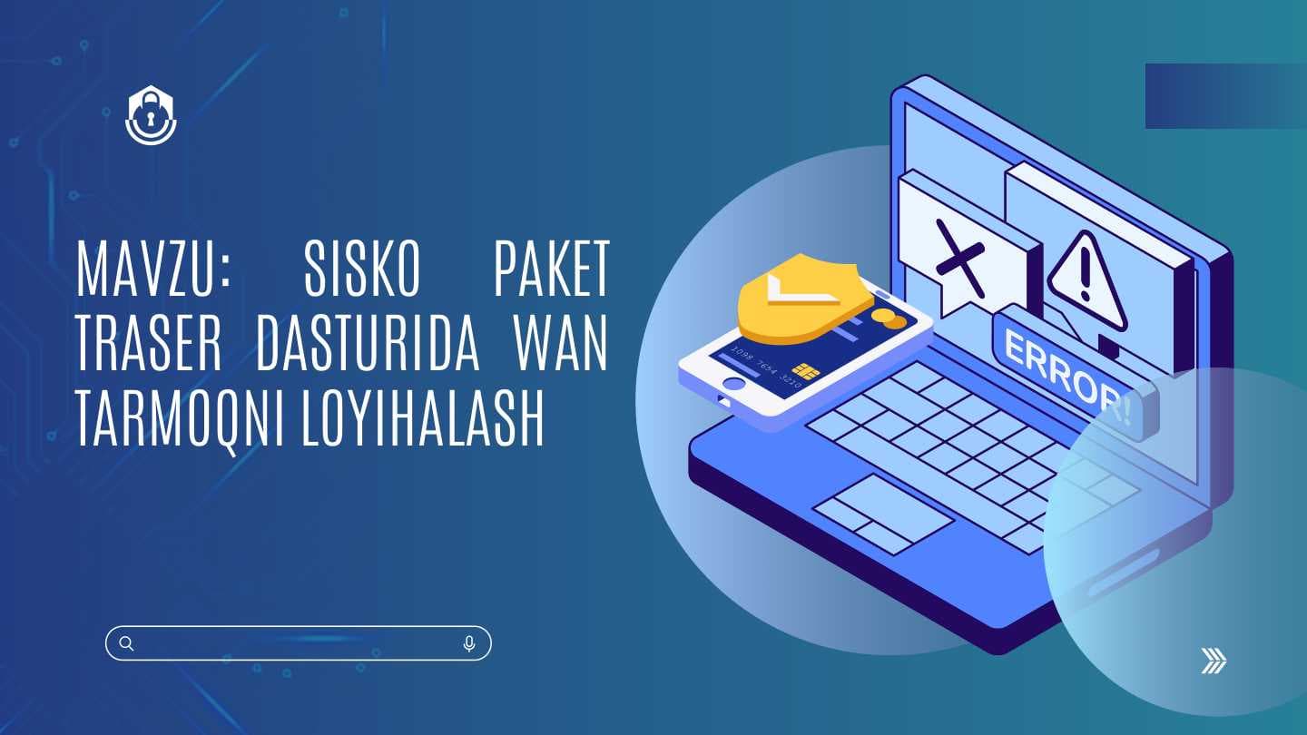 SISKO PAKET TRASER DASTURIDA WAN TARMOQNI LOYIHALASH k