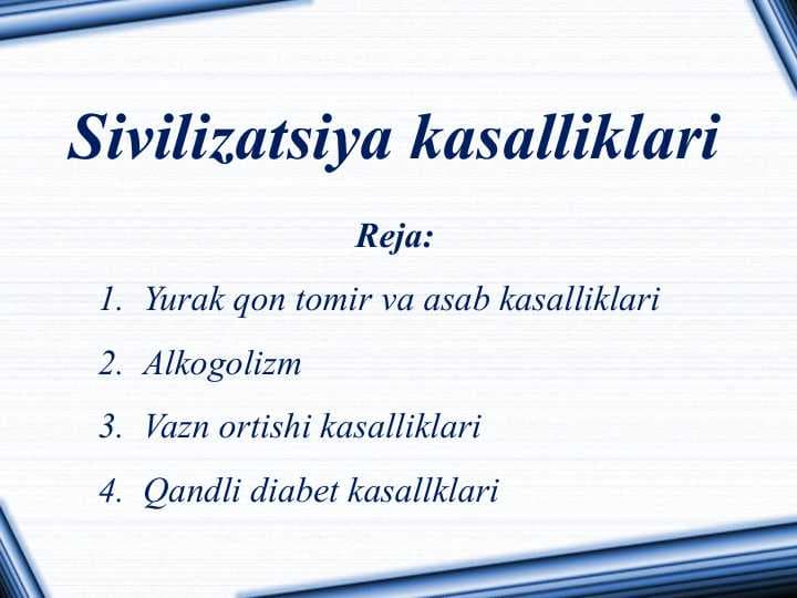Sivilizatsiya kasalliklari