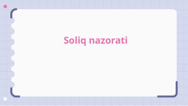 Soliq nazorati