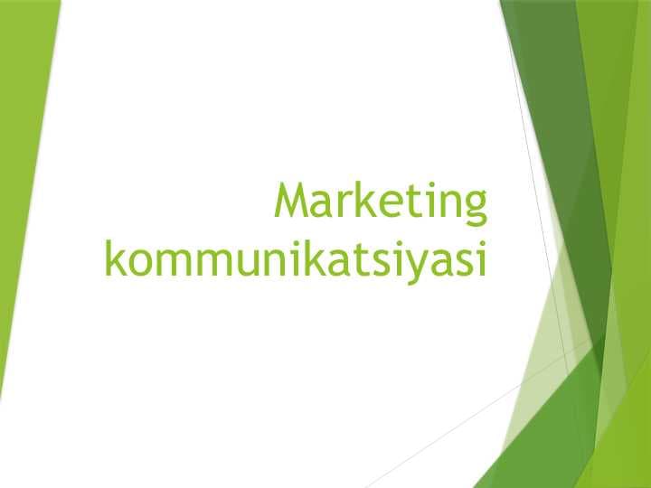 Marketing kommunikatsiyasi