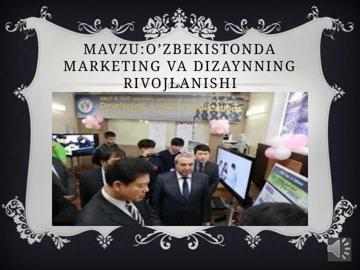 o’Zbekistonda marketing va dizaynning rivojlanish