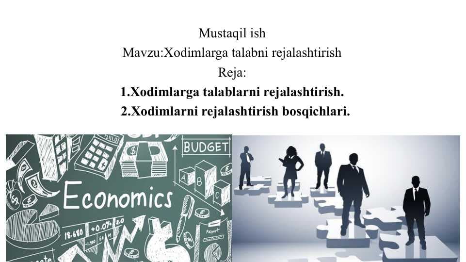 Xodimlarga talabni rejalashtirish