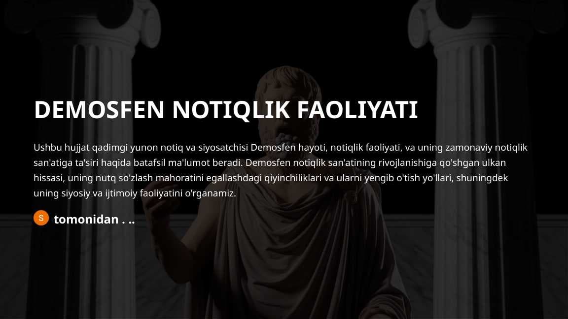 DEMOSFEN NOTIQLIK FAOLIYATI