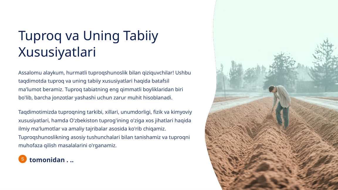 Tuproq va Uning Tabiiy Xususiyatlari