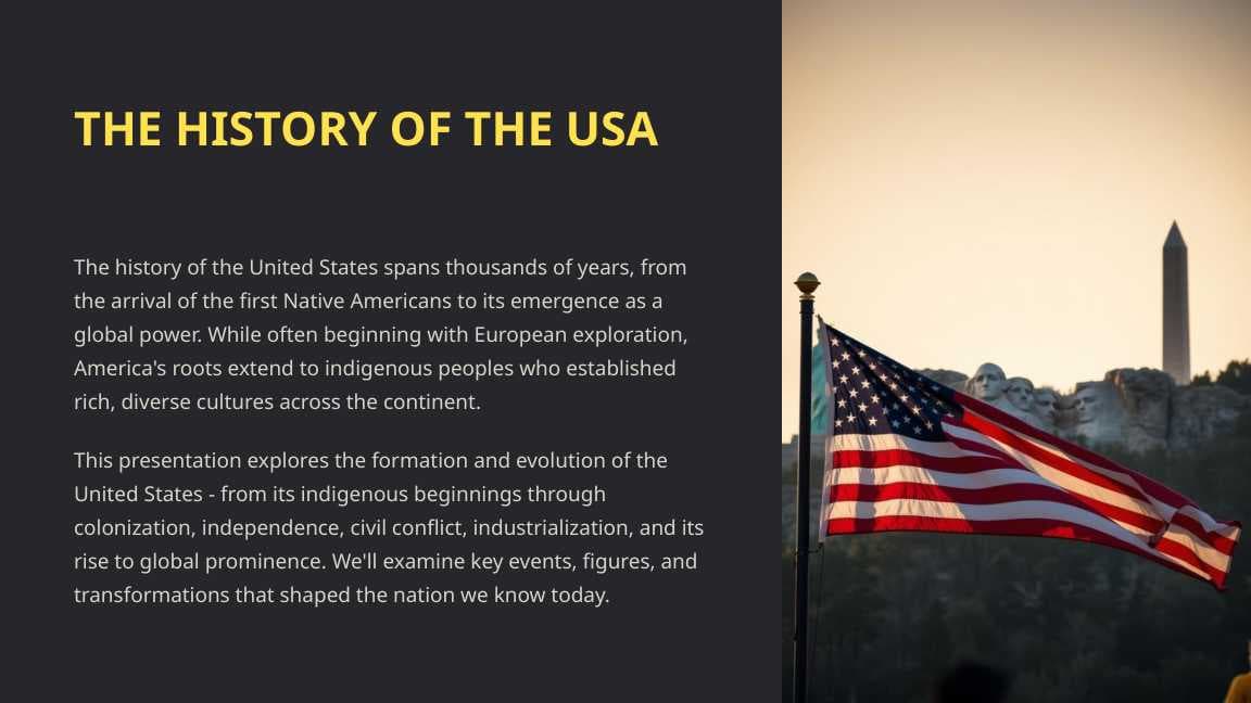 THE HISTORY OF THE USA