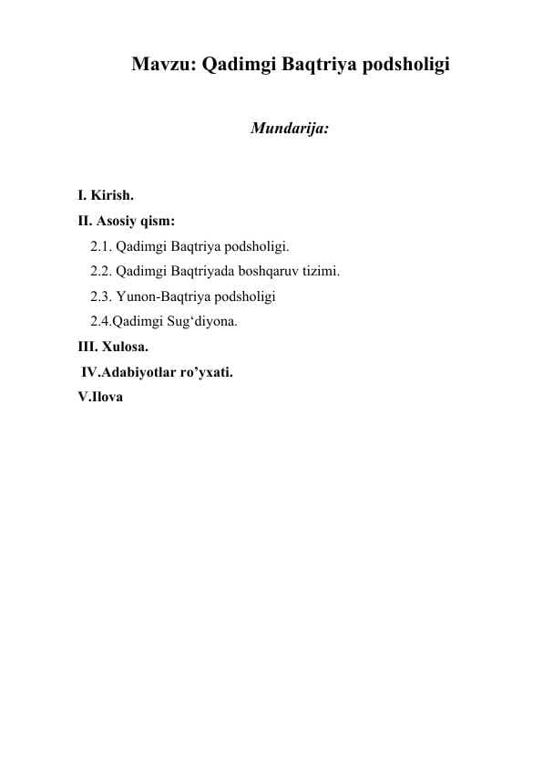 Qadimgi Baqtriya podsholigi