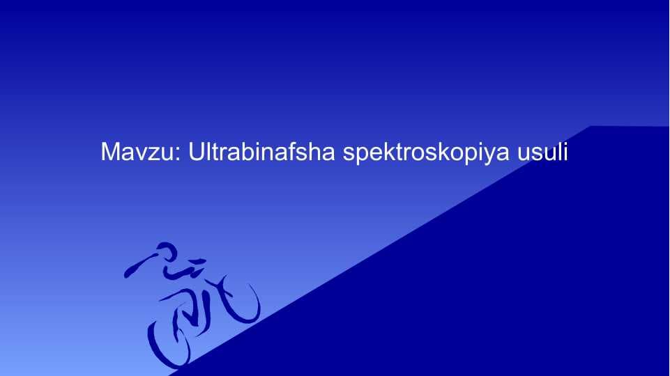 Ultrabinafsha spektroskopiya usuli