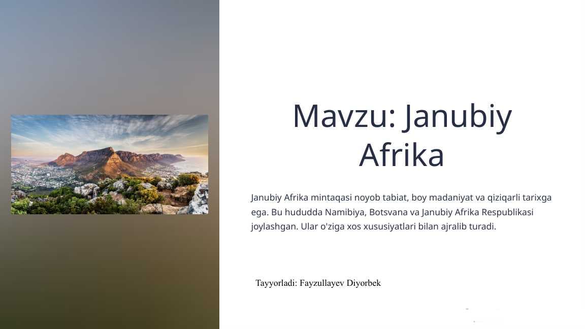 Janubiy Afrika