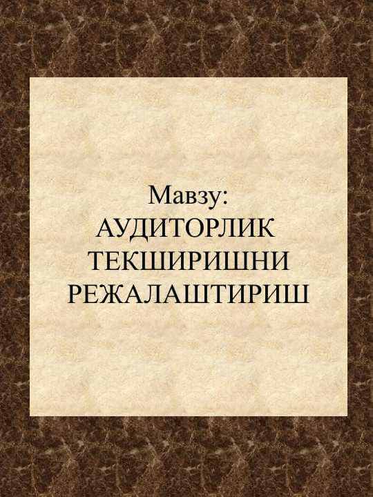 АУДИТОРЛИК