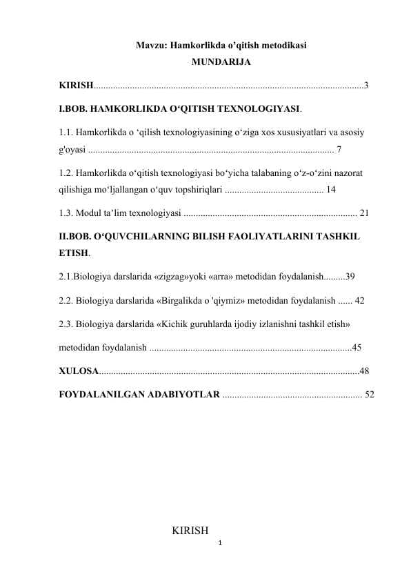 Hamkorlikda o’qitish metodikasi