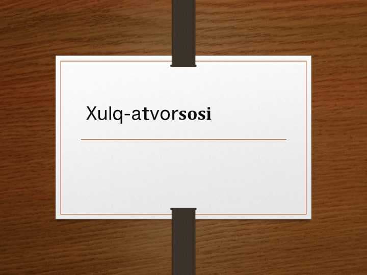 Xulq-atvorning psixofiziologik asosi