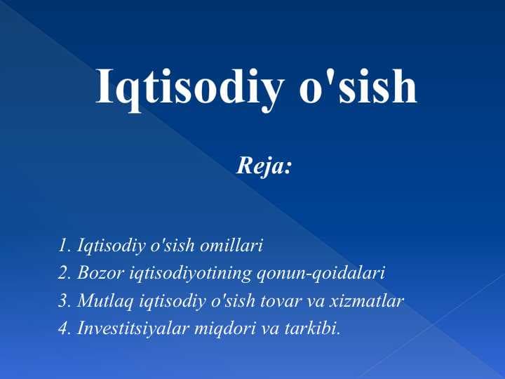 Iqtisodiy o'sish