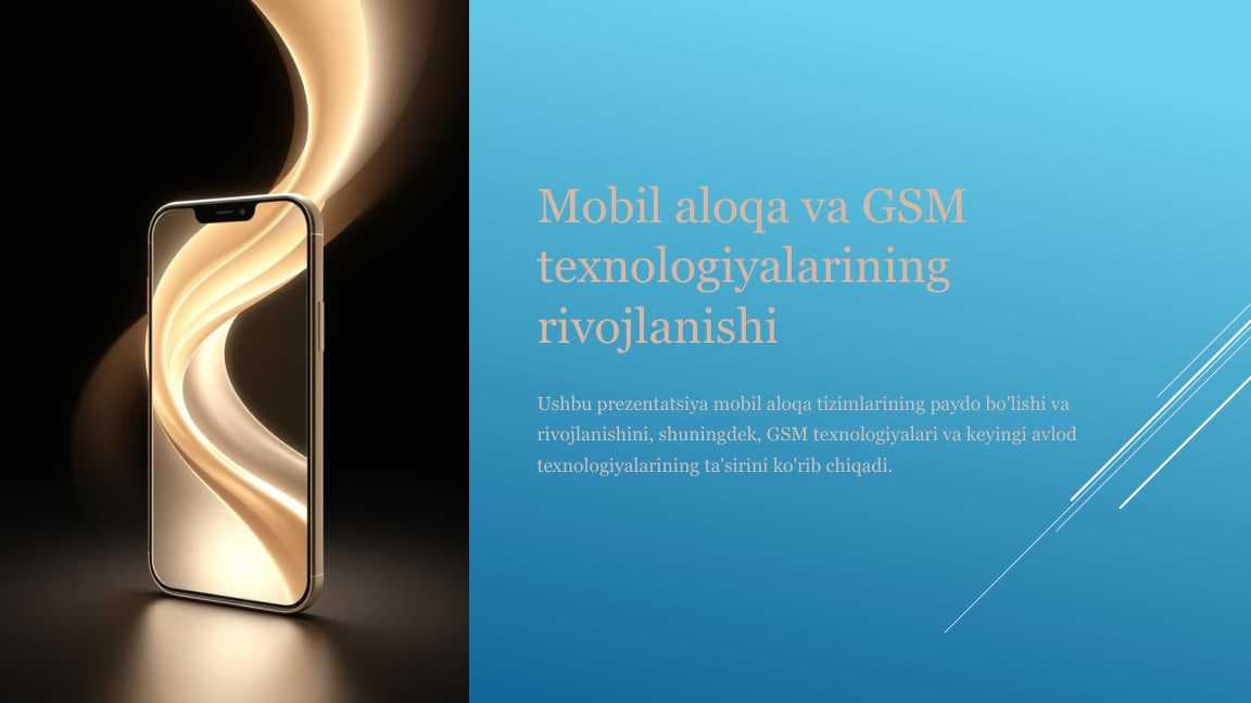 Mobil aloqa va GSM texnologiyalarining rivojlanishi