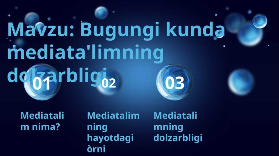 Bugungi kunda mediata'limning dolzarbligi