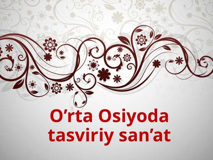 O’rta Osiyoda tasviriy san’at