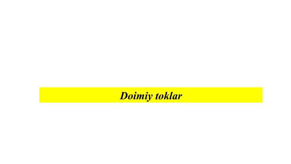 Doimiy toklar