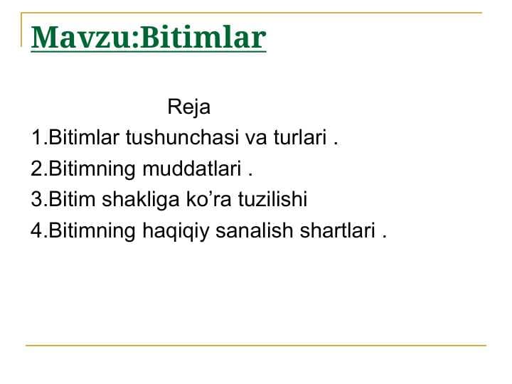 Bitimlar