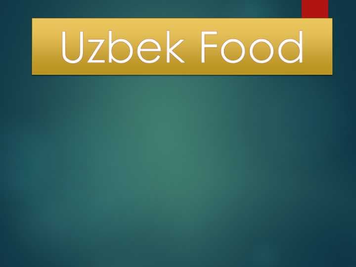 Uzbek Food