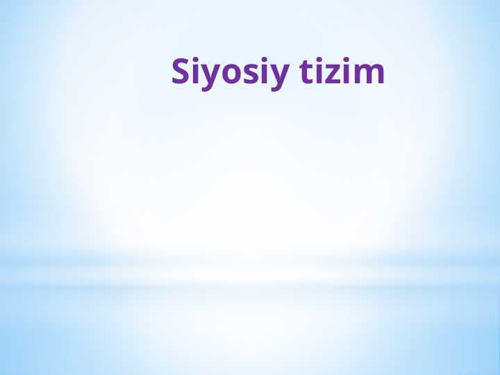 Siyosiy tizim