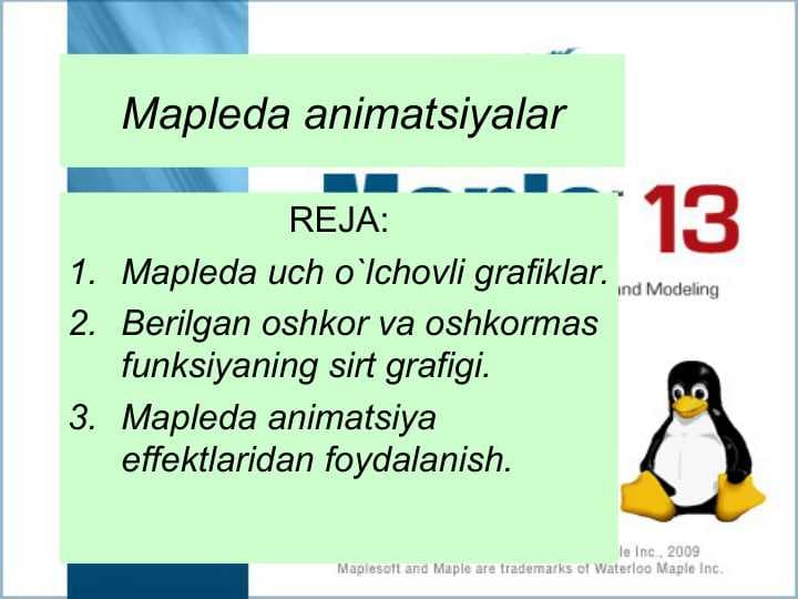 Mapleda animatsiyalar