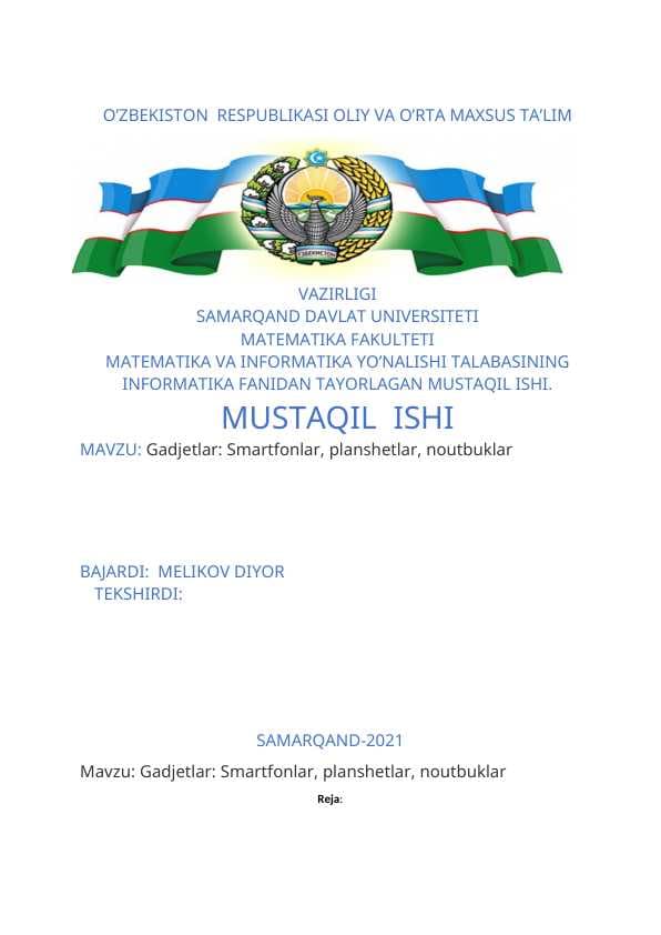 Gadjetlar: Smartfonlar, planshetlar, noutbuklar