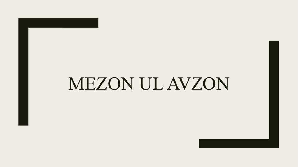 Mezon ul avzon