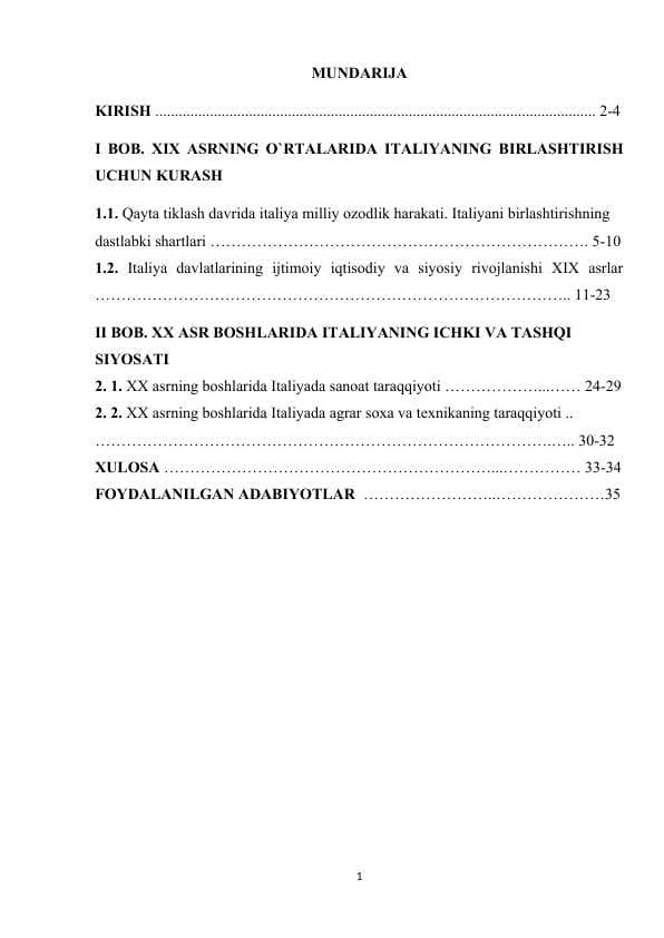 Italiyada milliy birlashish jarayonlari