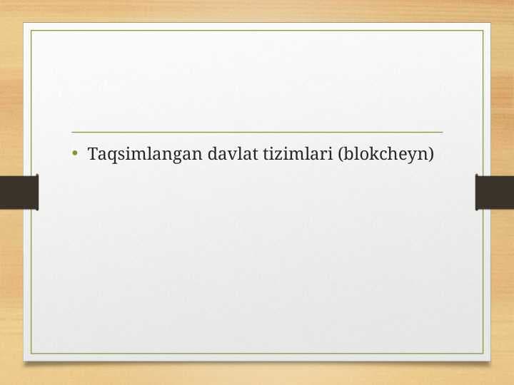 Taqsimlangan davlat tizimlari (blokcheyn)