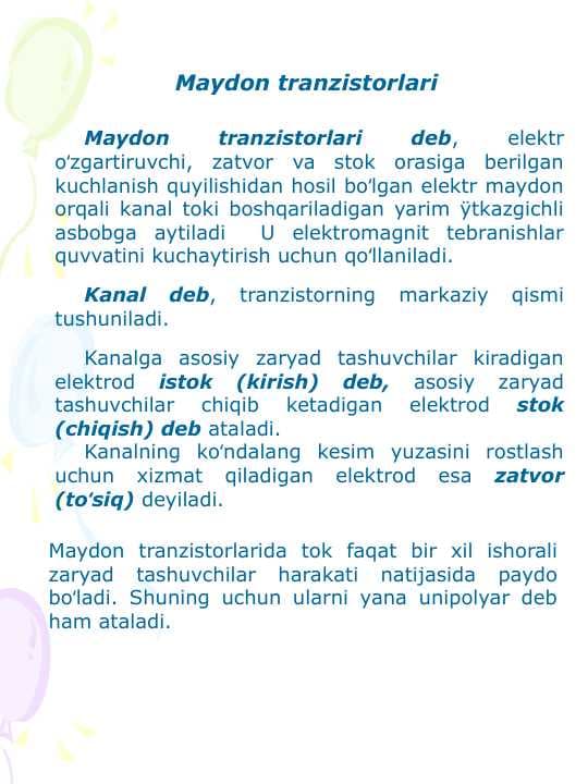 Maydon tranzistorlari